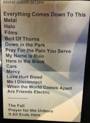 Gary Numan Setlist Krefeld 2018